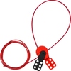 Dispositif universel de condamnation par câble SAFELEX - Câble en nylon de 3 m, Noir, rouge, Nylon, 3.05 m